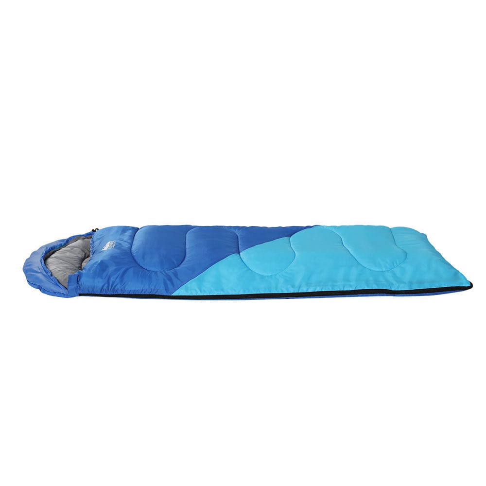 Outdoor > Camping Weisshorn Sleeping Bag 136cm Kids Camping Hiking Winter Blue