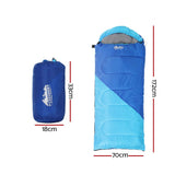 Outdoor > Camping Weisshorn Sleeping Bag Bags Kids 172cm Camping Hiking Thermal Blue