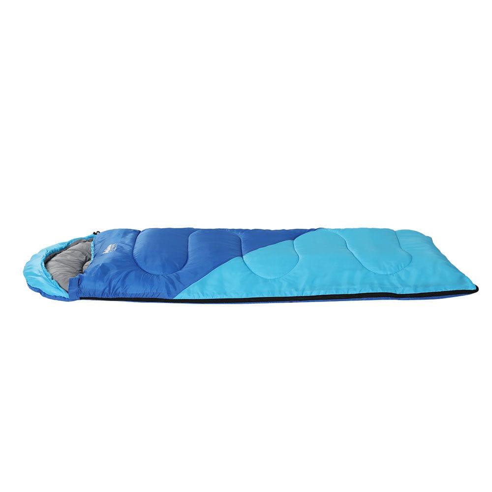 Outdoor > Camping Weisshorn Sleeping Bag Bags Kids 172cm Camping Hiking Thermal Blue