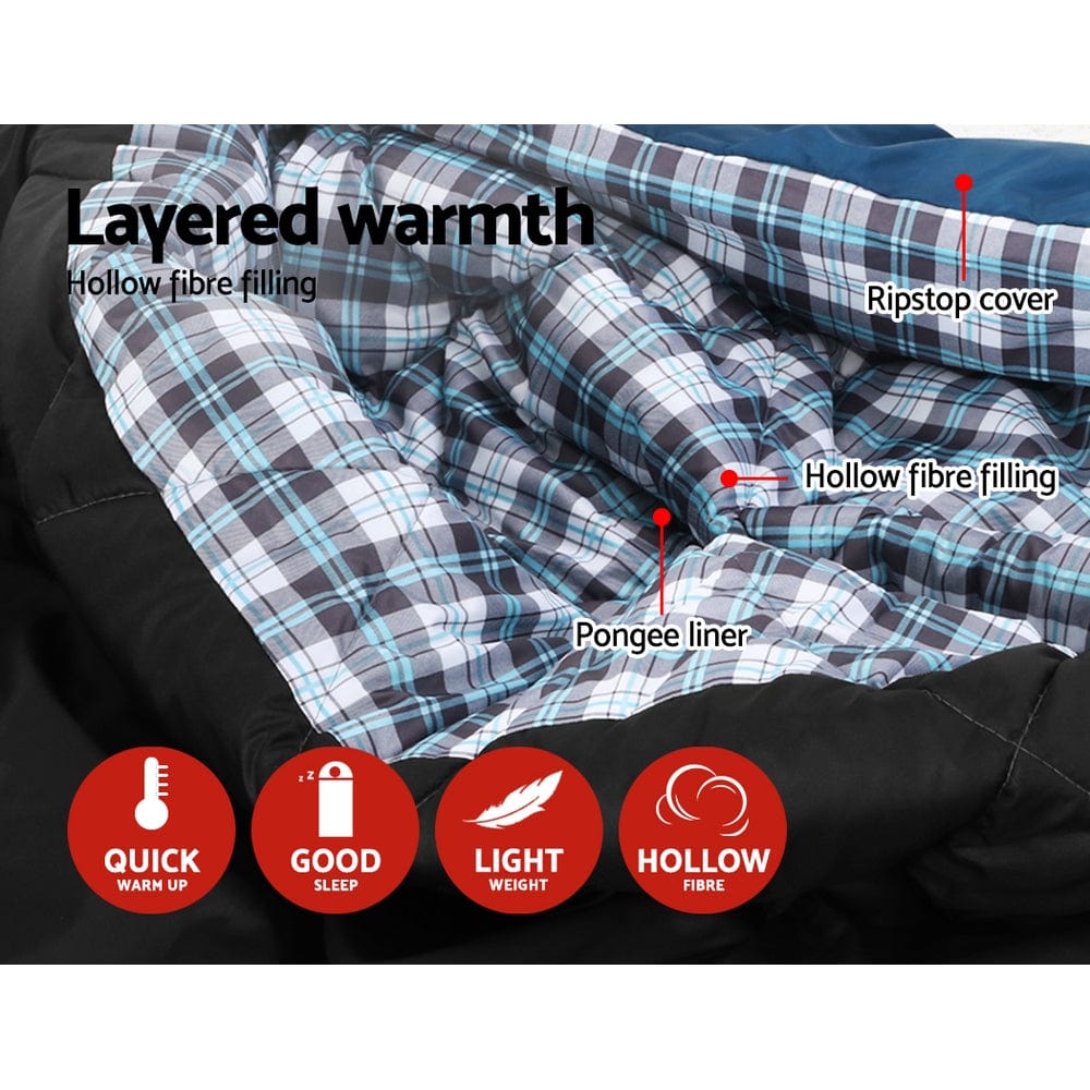 Outdoor > Camping Weisshorn Sleeping Bag Camping Hiking Tent Outdoor Comfort 5 Degree Navy