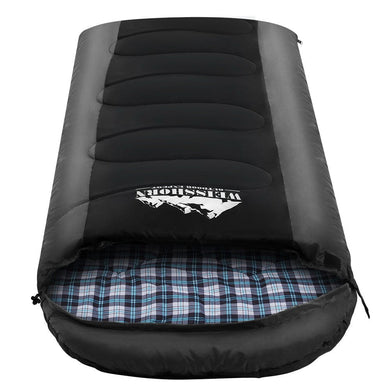 Outdoor > Camping Weisshorn Sleeping Bag Camping Hiking Tent Winter Thermal Comfort 0 Degree Black