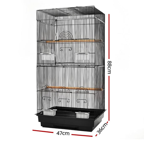 Pet Care > Bird i.Pet Medium Bird Cage with Perch - Black