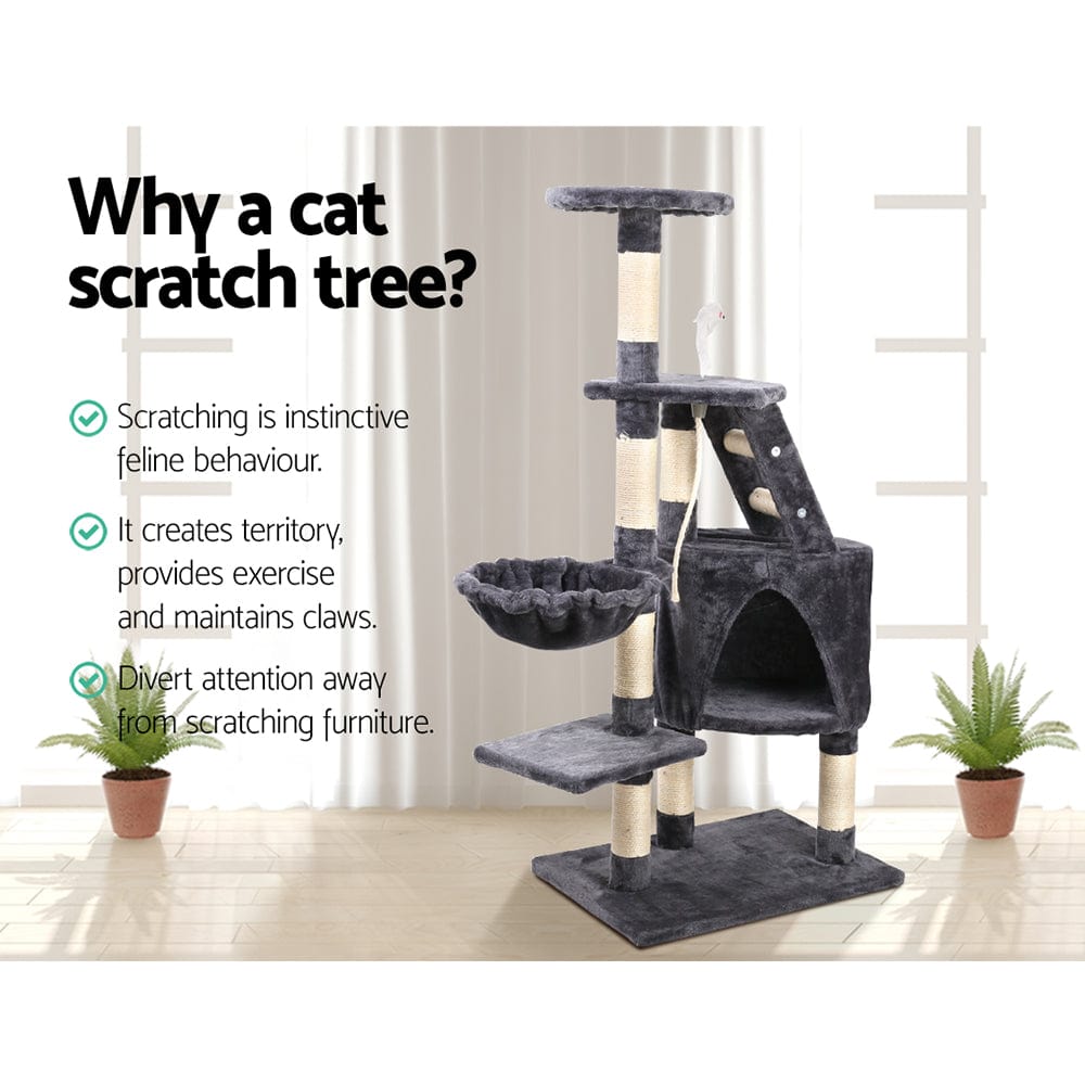 Pet Care > Cat Supplies i.Pet Cat Tree 120cm Trees Scratching Post Scratcher Tower Condo House Furniture Wood Multi Level