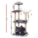 Pet Care > Cat Supplies i.Pet Cat Tree Scratching Post Scratcher Cat Tree Tower Condo House toys 110cm