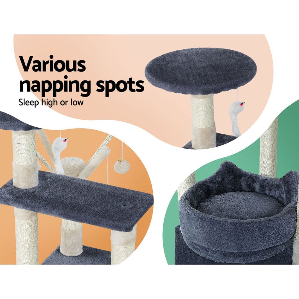 Pet Care > Cat Supplies i.Pet Cat Tree Scratching Post Scratcher Cat Tree Tower Condo House toys 110cm