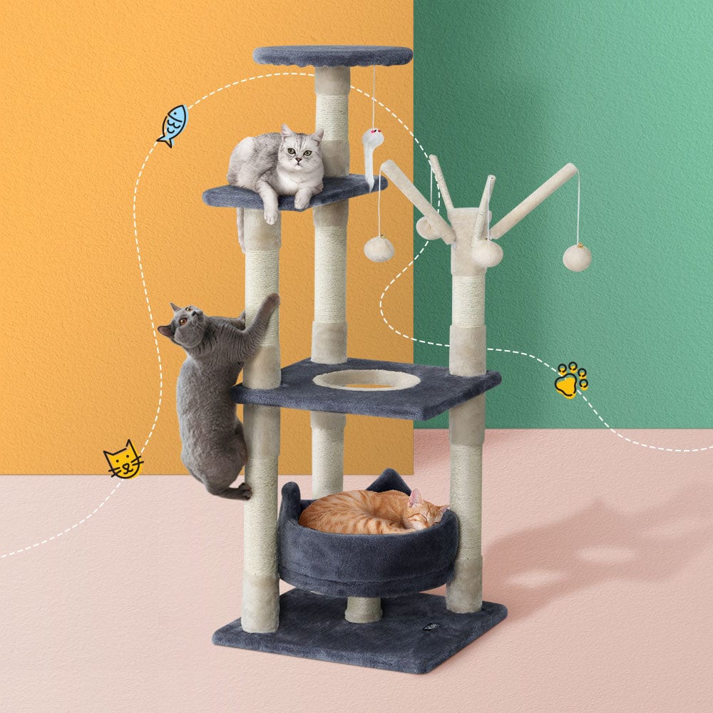 Pet Care > Cat Supplies i.Pet Cat Tree Scratching Post Scratcher Cat Tree Tower Condo House toys 110cm