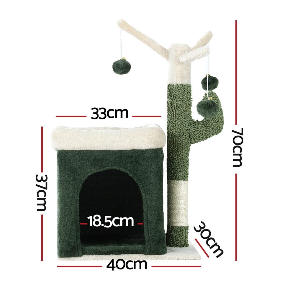 Pet Care > Cat Supplies i.Pet Cat Tree Tower Scratching Post Scratcher Wood Condo Bed House Toys 70cm