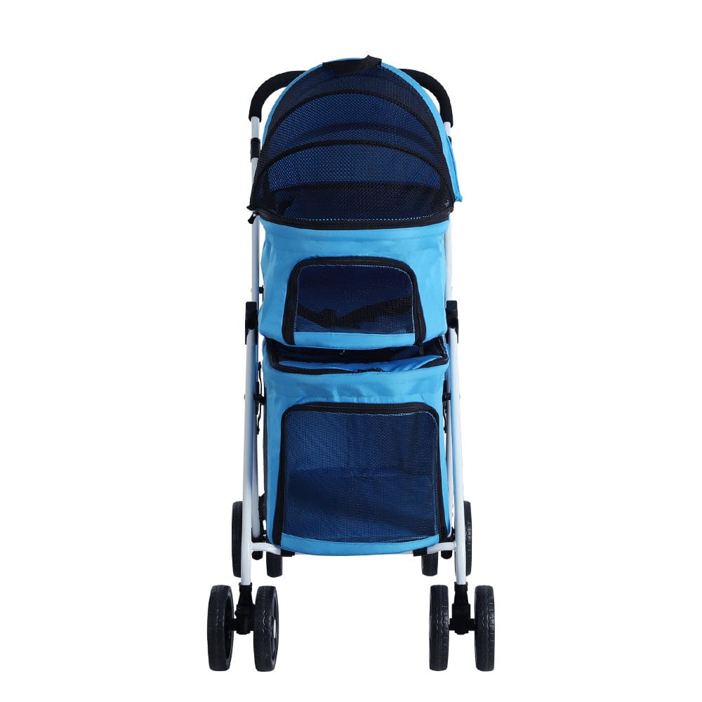 Pet Care > Cat Supplies i.Pet Pet Stroller Dog Pram Large Cat Carrier Travel Foldable 4 Wheels Double