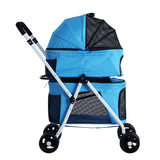 Pet Care > Cat Supplies i.Pet Pet Stroller Dog Pram Large Cat Carrier Travel Foldable 4 Wheels Double