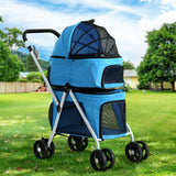 Pet Care > Cat Supplies i.Pet Pet Stroller Dog Pram Large Cat Carrier Travel Foldable 4 Wheels Double