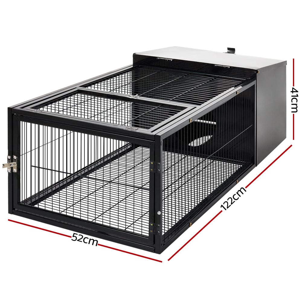 Pet Care > Coops & Hutches i.Pet Rabbit Cage Hutch Cages Indoor Outdoor Hamster Enclosure Pet Metal Carrier 122CM Length