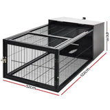 Pet Care > Coops & Hutches i.Pet Rabbit Cage Hutch Cages Indoor Outdoor Hamster Enclosure Pet Metal Carrier 122CM Length