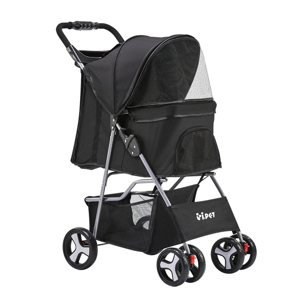 Pet Care > Dog Supplies i.Pet 4 Wheel Pet Stroller - Black