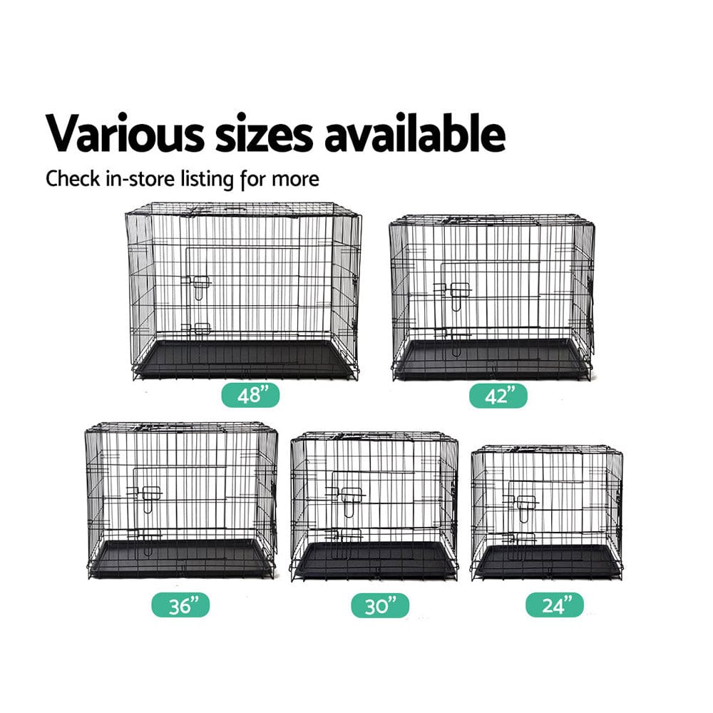 Pet Care > Dog Supplies i.Pet Dog Cage 24inch Pet Cage - Black