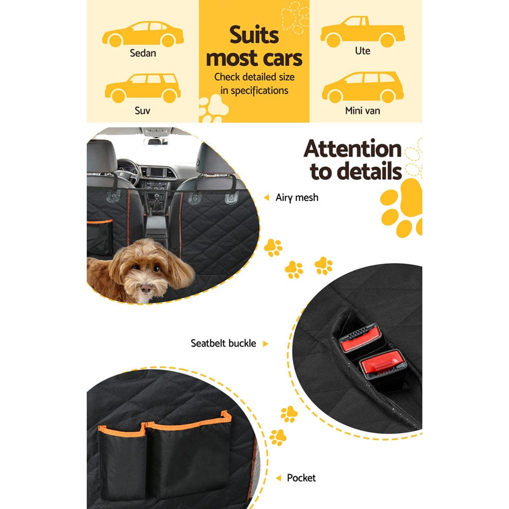 Pet Care > Dog Supplies i.Pet Pet Car Seat Cover Dog Hammock Protector Back Waterproof Belt Non Slip Mat