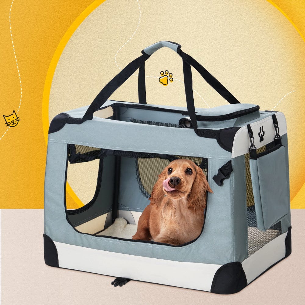 Collapsible fold away pet carrier best sale