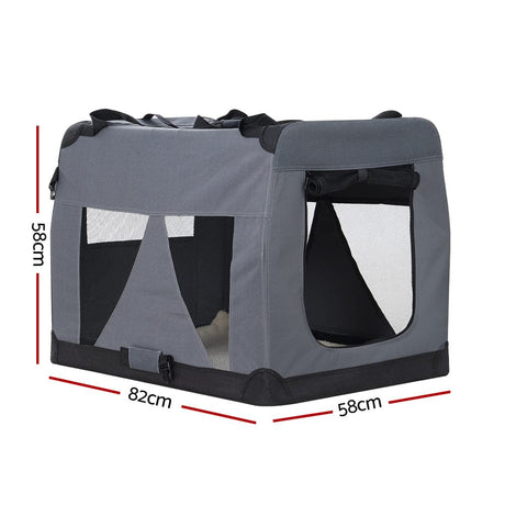 Pet Care > Dog Supplies i.Pet Pet Carrier Soft Crate Dog Cat Travel Portable Cage Kennel Foldable Car XL