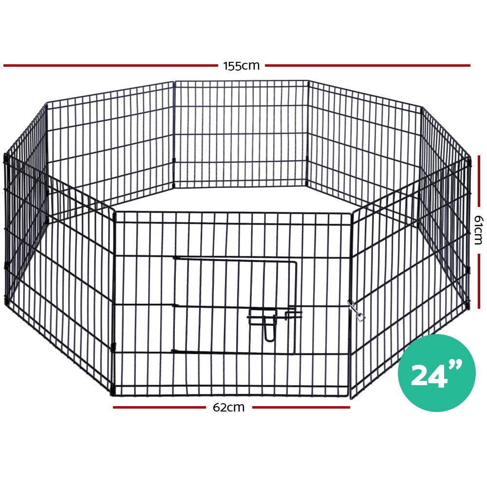 Pet Care > Dog Supplies i.Pet Pet Dog Playpen 24" 8 Panel Puppy Exercise Cage Enclosure Fence