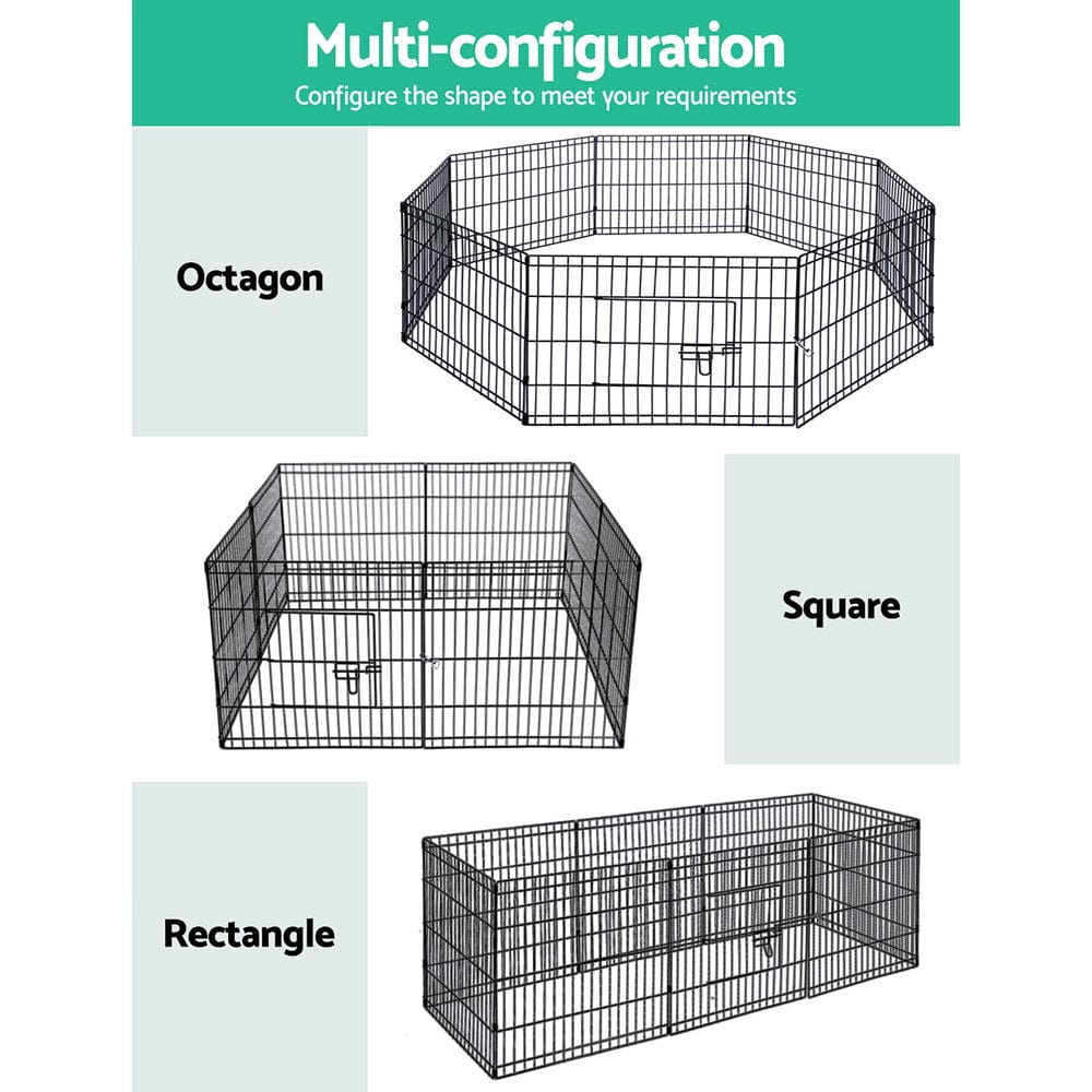 Pet Care > Dog Supplies i.Pet Pet Dog Playpen 24" 8 Panel Puppy Exercise Cage Enclosure Fence