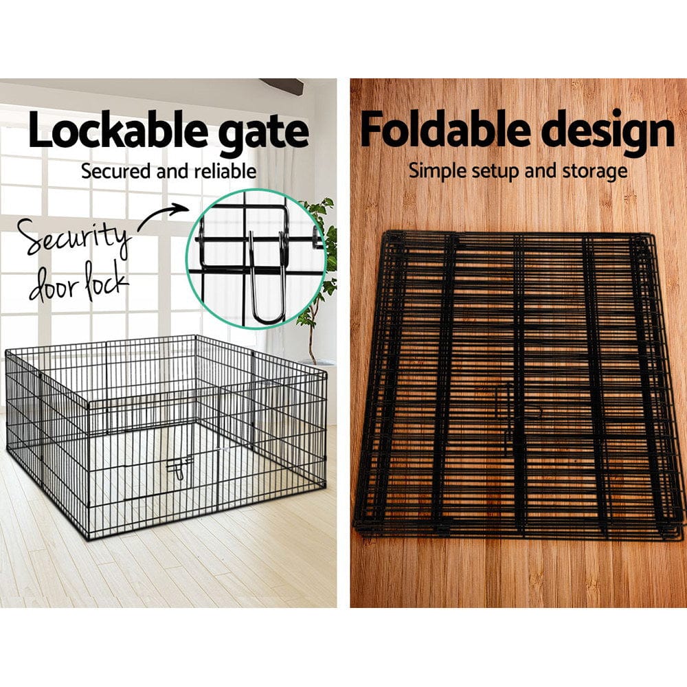 Pet Care > Dog Supplies i.Pet Pet Dog Playpen 24" 8 Panel Puppy Exercise Cage Enclosure Fence