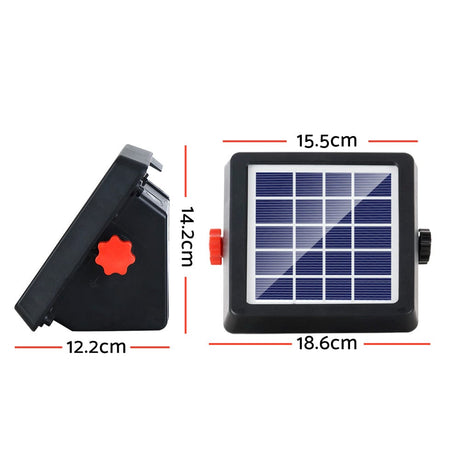 Pet Care > Farm Supplies Giantz 4km Electric Fence Energiser Solar Energizer Charger Farm Animal 0.13J