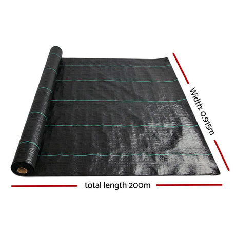 Pet Care > Farm Supplies Instahut 0.915x 200m Weedmat Weed Control Mat Matting Woven Fabric Plants