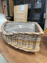 Rattan Pet Basket W Cushion - Large Rattan Pet Basket W Cushion - Large