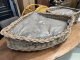 Rattan Pet Basket W Cushion - Large Rattan Pet Basket W Cushion - Large