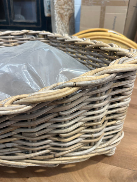 Rattan Pet Basket W Cushion - Small Rattan Pet Basket W Cushion - Small