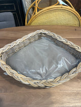 Rattan Pet Basket W Cushion - Small Rattan Pet Basket W Cushion - Small