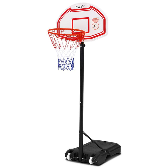 Sports & Fitness > Basketball & Accessories Pro Portable Basketball Stand System Hoop Height Adjustable Net Ring