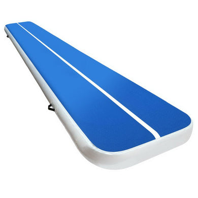 Sports & Fitness > Fitness Accessories 5m x 1m Inflatable Air Track Mat 20cm Thick Gymnastic Tumbling Blue And White