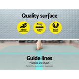 Sports & Fitness > Fitness Accessories Everfit 3m x 1m Air Track Mat Gymnastic Tumbling Mint Green and Grey