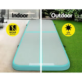 Sports & Fitness > Fitness Accessories Everfit GoFun 3X1M Inflatable Air Track Mat with Pump Tumbling Gymnastics Green