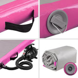 Sports & Fitness > Fitness Accessories Everfit GoFun 3X1M Inflatable Air Track Mat with Pump Tumbling Gymnastics Pink