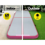 Sports & Fitness > Fitness Accessories Everfit GoFun 3X1M Inflatable Air Track Mat with Pump Tumbling Gymnastics Pink