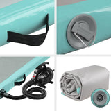 Sports & Fitness > Fitness Accessories Everfit GoFun 4X1M Inflatable Air Track Mat with Pump Tumbling Gymnastics Green