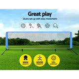 Sports & Fitness > Fitness Accessories Everfit Portable Sports Net Stand Badminton Volleyball Tennis Soccer 3m 3ft Blue