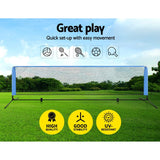 Sports & Fitness > Fitness Accessories Everfit Portable Sports Net Stand Badminton Volleyball Tennis Soccer 4m 4ft Blue