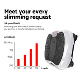 Sports & Fitness > Fitness Accessories Everfit Vibration Machine Plate Platform Body Shaper Home Gym Fitness White