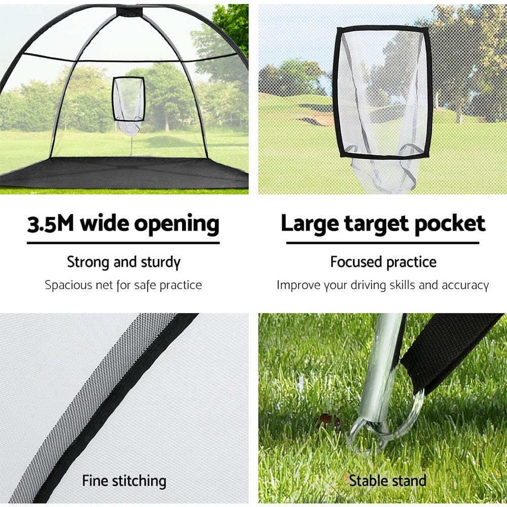 Sports & Fitness > Golf Everfit 3.5M Golf Practice Net with Driving Mat Training Target Hitting Mat