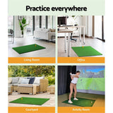 Sports & Fitness > Golf Everfit Golf Hitting Mat Portable Driving Range Practice Training Aid 80x60cm