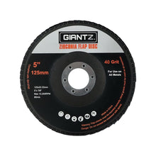 Load image into Gallery viewer, Tools &gt; Industrial Tools Giantz 20 PCS Zirconia Sanding Flap Disc 5&quot; 125mm 40Grit Angle Grinding Wheel
