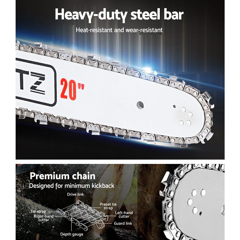 Tools > Industrial Tools GIANTZ 52CC Petrol Commercial Chainsaw Chain Saw Bar E-Start Pruning