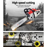 Tools > Industrial Tools GIANTZ 52CC Petrol Commercial Chainsaw Chain Saw Bar E-Start Pruning