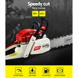 Tools > Industrial Tools Giantz 88cc Commercial Petrol Chainsaw E-Start 24 Bar Pruning Chain Saw