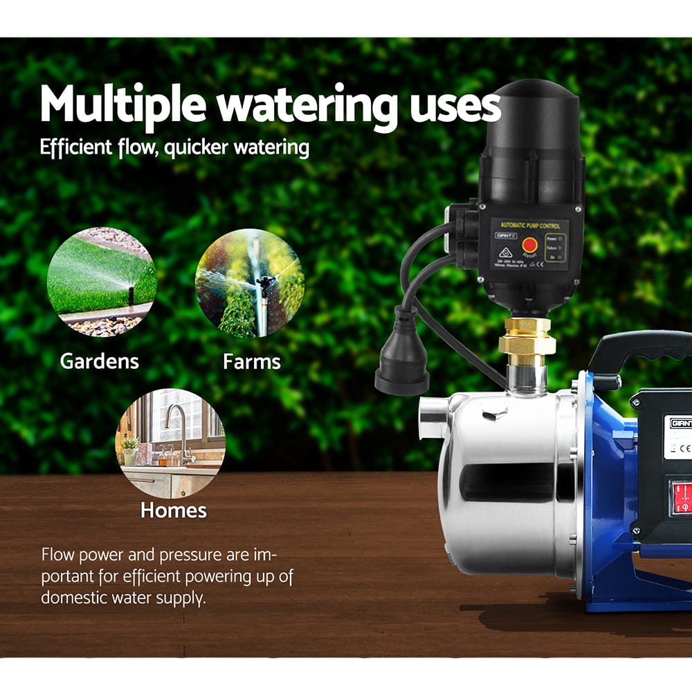 Tools > Pumps Giantz Garden Water Pump Jet High Pressure Stage Controller Garden Irrigation