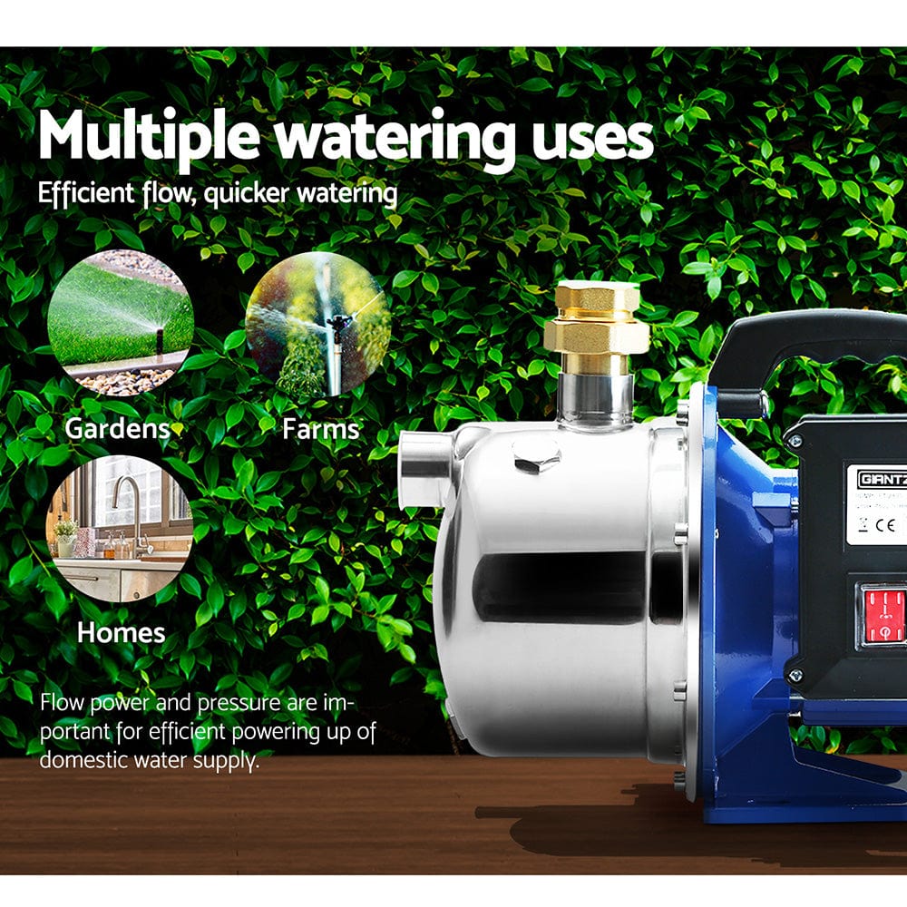 Tools > Pumps Giantz Water Pump High Pressure 1100W Stage Jet Rain Tank Pond Garden Irrigation