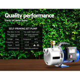 Tools > Pumps Giantz Water Pump High Pressure 1100W Stage Jet Rain Tank Pond Garden Irrigation