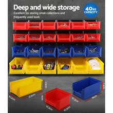 Load image into Gallery viewer, Tools &gt; Tools Storage 24 Bin Wall Mounted Rack Storage Tools Steel Board Organiser Work Bench Garage
